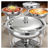$170 Chafing Dishes Buffet Set, 4-Pack 5QT Silver