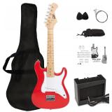 Kids 30' Electric Guitar Kit with Bag, Red