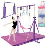 $180 Foldable Gymnastics Bar 5FT, Adjustable Bar