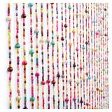 FlavorThings Rainbow Beaded Curtain Door Decor