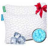 Cooling Pillow Queen Set 2 Memory Foam Pillows
