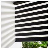Persilux Cordless Zebra Blinds (36x72) Black
