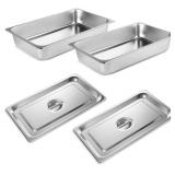 VOISEN Hotel Pans with Lids 1/1 Size 4' Deep