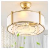 $125 20' Gold Fandelier Ceiling Fan with Light