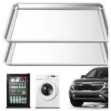 2Pcs Stainless Steel Oil Drip Pan for Car