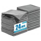 Grey Microfiber Cloths 12x12, 24-Pack