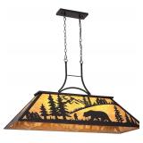 $270 Pool Table Light, 4-Light Bear Chandelier