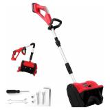 $176 Compact 21V Electric Snow Blower, 12' Shovel