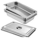 VEVOR 4-Pack Stainless Hotel Pans 4' Deep