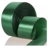 $200 Case-Forest Green Satin Ribbon 50yd 1.5'