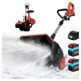 $180 Electric Cordless Snow Shovel with Wheels 18V