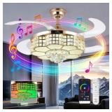 $200 BAYSQUIRREL Retractable Ceiling Fan with RGB