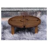 Foldable Beech Wood Wine & Snack Table