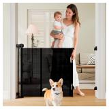 One-Hand Operation Retractable Baby Gate (71')