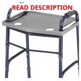 DMI Walker Tray with Cup Holders, Gray