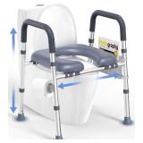 HOMLAND Raised Toilet Seat with Handles