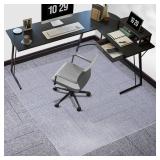 Tydle Chair Mat, Carpet 60x46, Non-Slip, Clear
