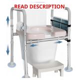 Toilet Seat Riser with Handles, 450lb