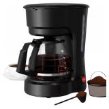 Black Coffee Maker with Warming Plate
