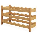 Tangzon 12/18-Bottle Bamboo Wine Rack, Natural