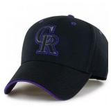 MLB Colorado Rockies Black Adjustable Hat