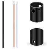 48' Fan Downrod with Extension Cord, Black