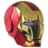 $207 Iron MK5 Helmet: Voice Control LED Eyes Gold