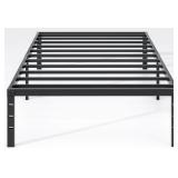 Metal Bed Frame Twin with Storage, 14' Black