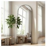 Gianna 65'x24' Arched Mirror, Black