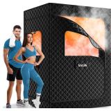 $180 2 Person Portable Steam Sauna Tent, 71x49x36