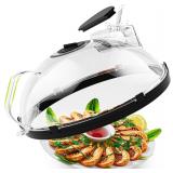 Microwave Splatter Cover 12' Full Clear, Black