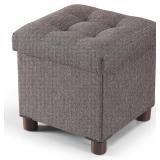 Brian & Dany Small Storage Ottoman, Brown