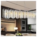 $389 (BLACK)YUYI Crystal Chandelier, 60'
