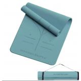 Extra-Large TPE Yoga Mat with Alignment Lines