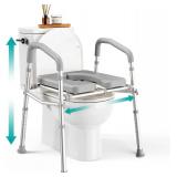 PELEGON Raised Toilet Seat with Handles