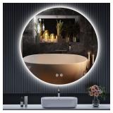 $150 LED Round Backlit 36' Bathroom Mirror