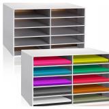 Fuutreo Construction Paper Storage 10 Slots