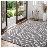 OLANLY 59x35 Door Mat, Non-Slip Grey