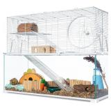 $220 OIIBO 3-Tier Hamster Cage: Glass Habitat