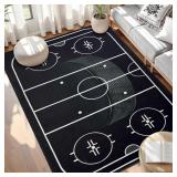 Hockey Large 3x5 Entryway Rug, Washable