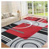 $137 GarveeHome 10x13 Washable Rug, Red, Non Slip