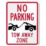 SmartSign 24x18 No Parking Tow Away Zone Sign