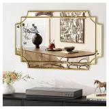 $125 Gold Wood Framed Wall Mirror 36x24