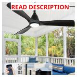 $110 Depuley 52' Outdoor Ceiling Fan with Lights