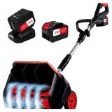 $190 Cordless Snow Shovel with Wheels, 17'