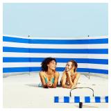Beach Wind Screen 15.7ft with Poles, Bag