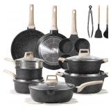 $190 CAROTE 21pcs Pots & Pans Set, Nonstick