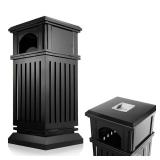 $257 IRONWALLS Black Commercial Trash Can with Lid