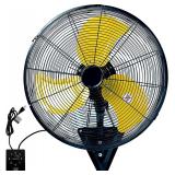 22 in Wall Mount Fan 3 Speed High Velocity