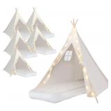 $250 6 Pack Teepee Tent for Kids without Light